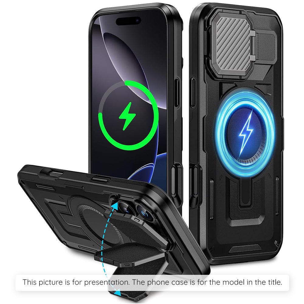 Husa MagSafe pentru Apple iPhone 17 Pro Max, Techsuit, CamVault, Neagra