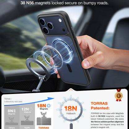 Husa MagSafe pentru Apple iPhone 17 Pro Max, Torras, Guardian, Neagra