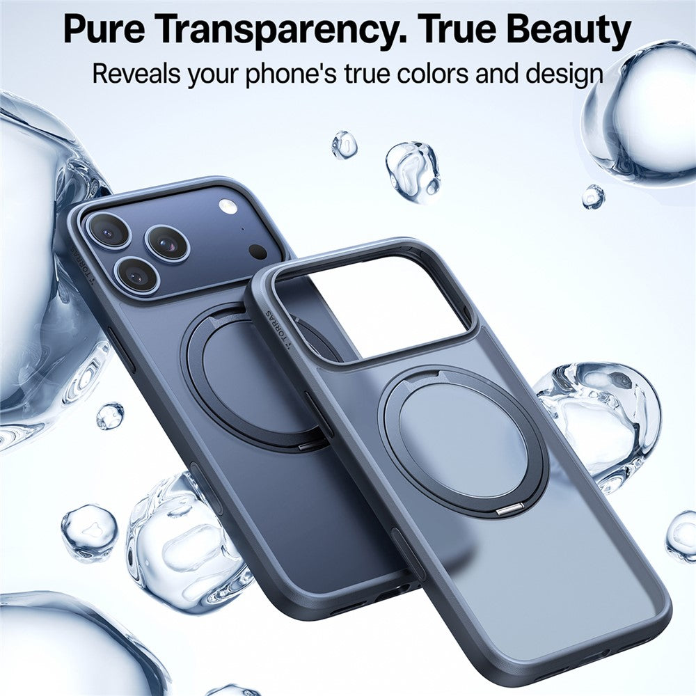 Husa MagSafe pentru Apple iPhone 17 Pro Max, Torras, Ostand Pro, Neagra