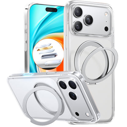 Husa MagSafe pentru Apple iPhone 17 Pro Max, Torras, Ostand Pro, Transparenta