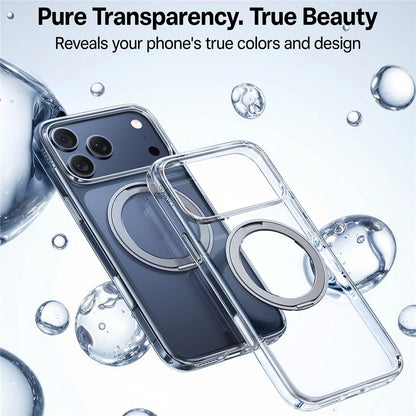 Husa MagSafe pentru Apple iPhone 17 Pro Max, Torras, Ostand Pro, Transparenta