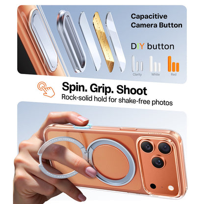 Husa MagSafe pentru Apple iPhone 17 Pro Max, Torras, Ostand Pro, Transparenta