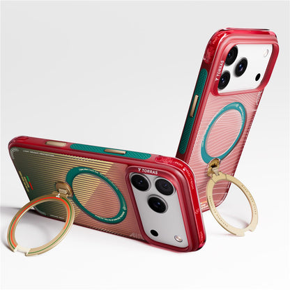 Husa MagSafe pentru Apple iPhone 17 Pro Max, Torras, Ostand Q3 Air, Wave of Passion