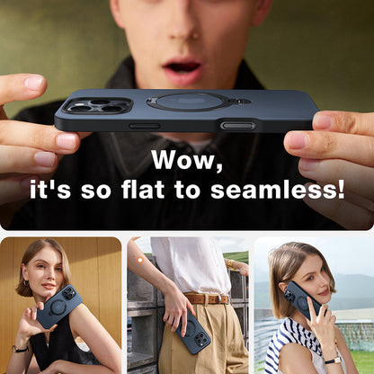 Husa MagSafe pentru Apple iPhone 17 Pro Max, Torras, Ostand Spin, Portocalie