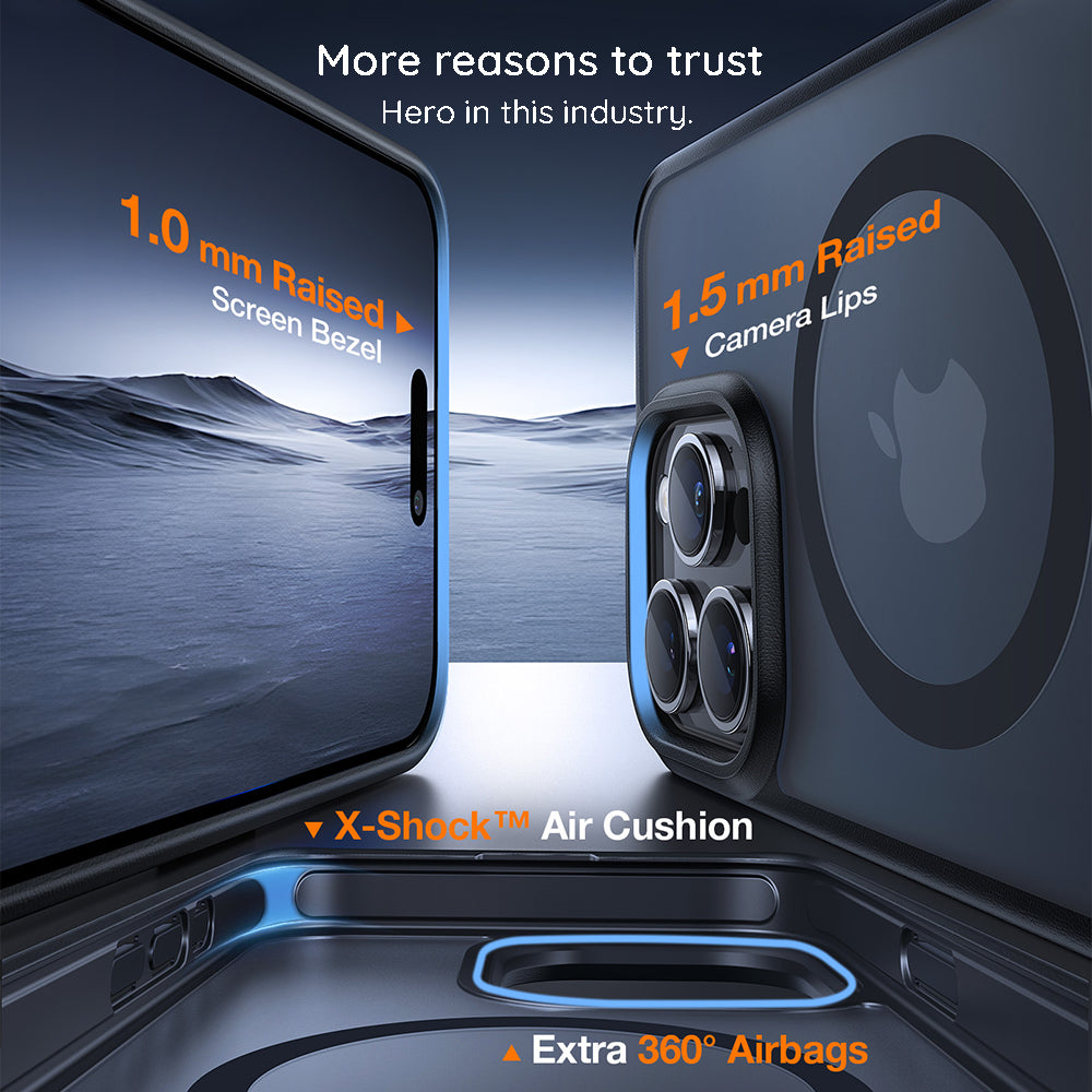 Husa MagSafe pentru Apple iPhone 17 Pro Max, Torras, Pstand, Neagra