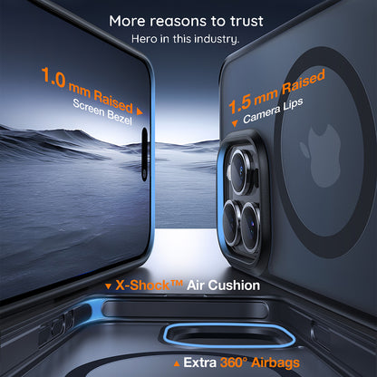 Husa MagSafe pentru Apple iPhone 17 Pro Max, Torras, Pstand, Neagra