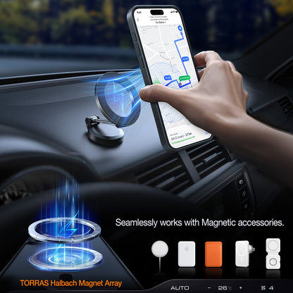 Husa MagSafe pentru Apple iPhone 17 Pro Max, Torras, Pstand, Neagra