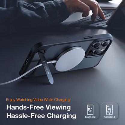 Husa MagSafe pentru Apple iPhone 17 Pro Max, Torras, Pstand, Transparenta