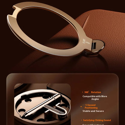 Husa MagSafe pentru Apple iPhone 17 Pro Max, Torras, QPRO Leather, Maro