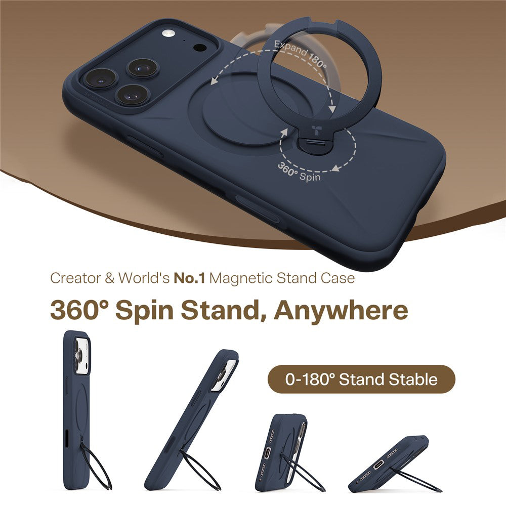 Husa MagSafe pentru Apple iPhone 17 Pro Max, Torras, QPRO Silicone, Albastra