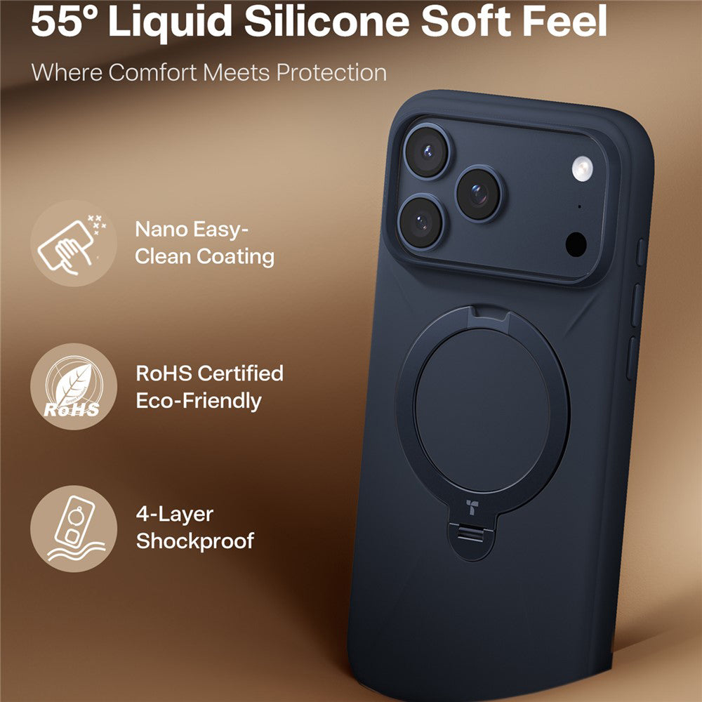 Husa MagSafe pentru Apple iPhone 17 Pro Max, Torras, QPRO Silicone, Albastra