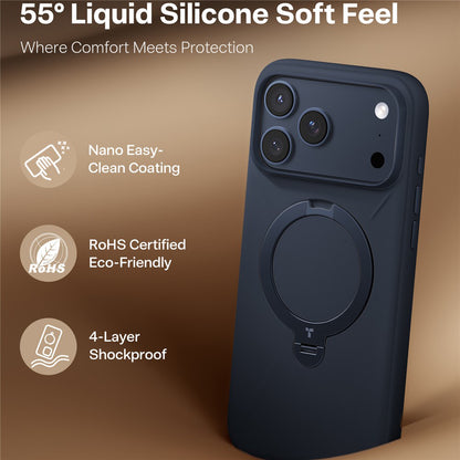 Husa MagSafe pentru Apple iPhone 17 Pro Max, Torras, QPRO Silicone, Albastra