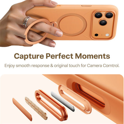 Husa MagSafe pentru Apple iPhone 17 Pro Max, Torras, QPRO Silicone, Portocalie