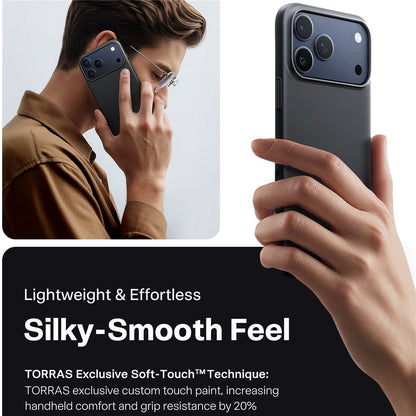 Husa MagSafe pentru Apple iPhone 17 Pro Max, Torras, SlimFit, Neagra