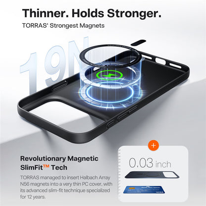 Husa MagSafe pentru Apple iPhone 17 Pro Max, Torras, SlimFit, Neagra