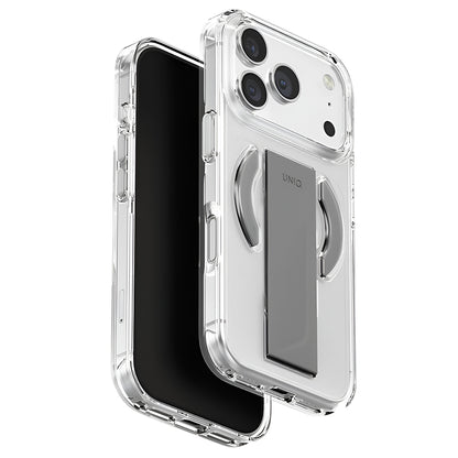 Husa MagSafe pentru Apple iPhone 17 Pro Max, UNIQ, Heldro Air MagClick, Transparenta Gri