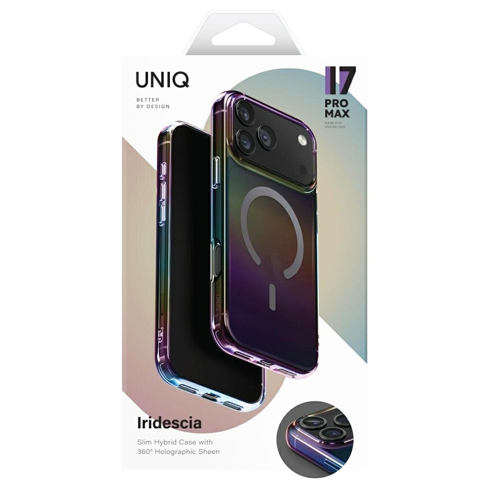 Husa MagSafe pentru Apple iPhone 17 Pro Max, UNIQ, Iridescia MagClick, Aurora
