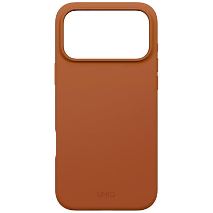 Husa MagSafe pentru Apple iPhone 17 Pro Max, UNIQ, Lino MagClick, Portocalie Inchis