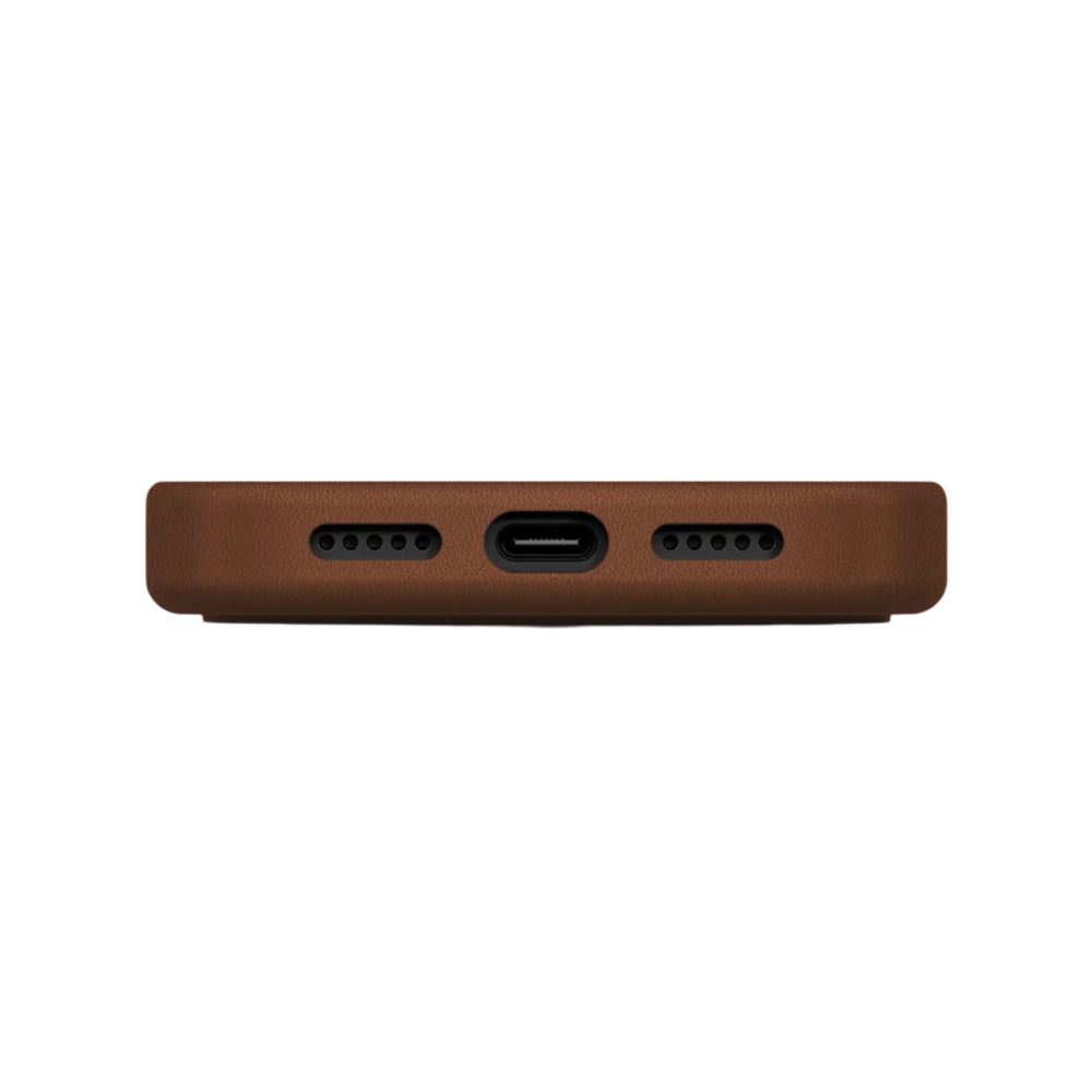 Husa MagSafe pentru Apple iPhone 17 Pro Max, UNIQ, Lyden Leatherette, Maro