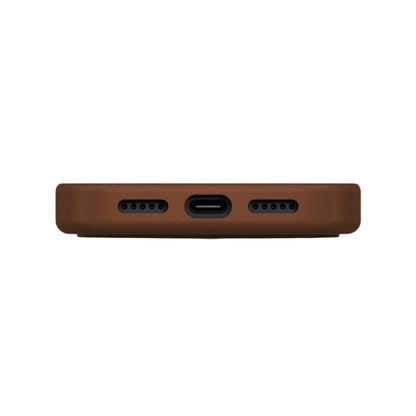 Husa MagSafe pentru Apple iPhone 17 Pro Max, UNIQ, Lyden Leatherette, Maro