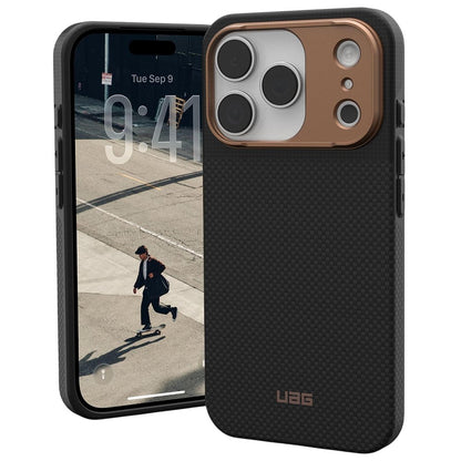 Husa MagSafe pentru Apple iPhone 17 Pro Max, Urban Armor Gear, Fibr Armr, Neagra Bronz