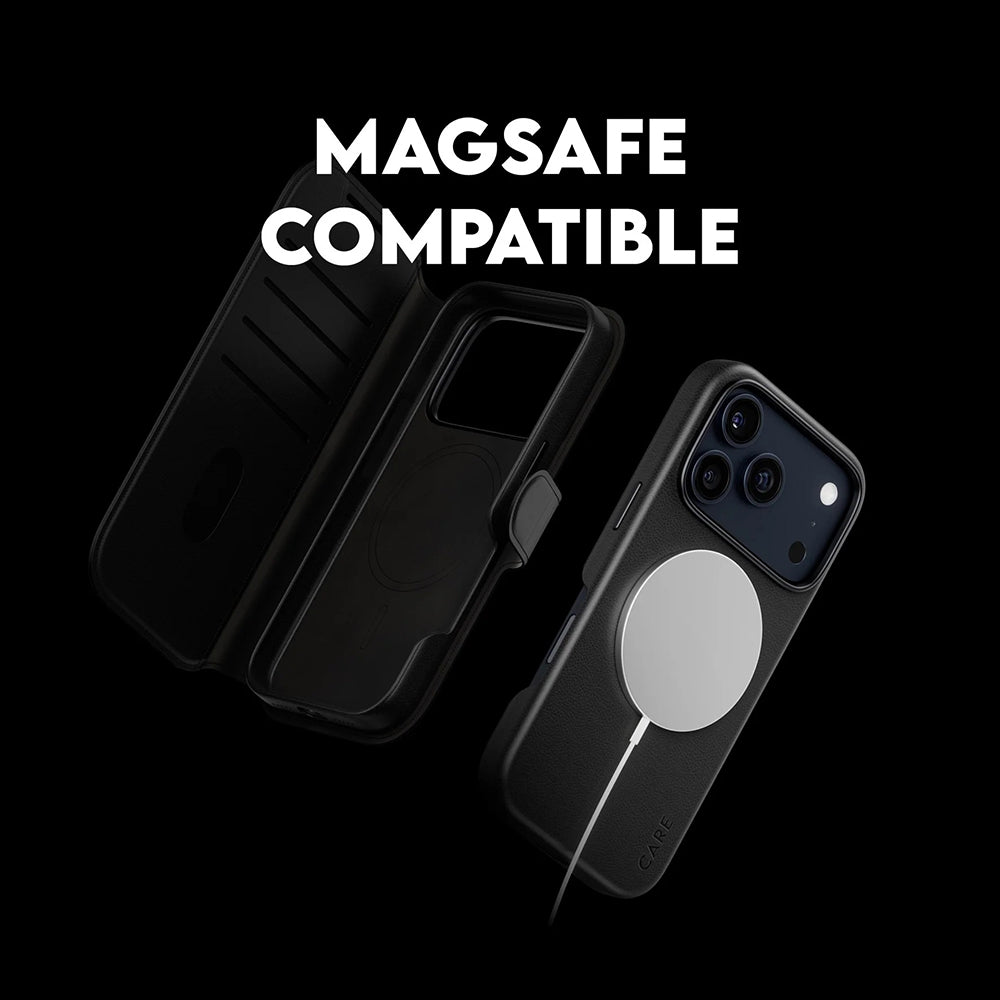 Husa MagSafe pentru Apple iPhone 17 Pro, PanzerGlass, Care Feature Tango Two-in-One, Neagra