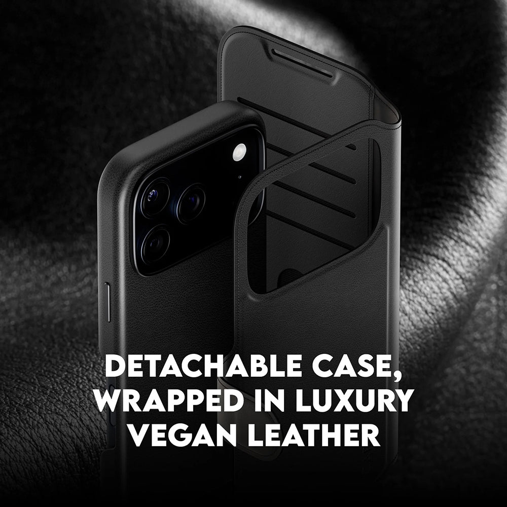 Husa MagSafe pentru Apple iPhone 17 Pro, PanzerGlass, Care Feature Tango Two-in-One, Neagra