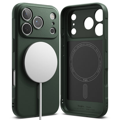 Husa MagSafe pentru Apple iPhone 17 Pro, Ringke, Onyx, Verde Inchis