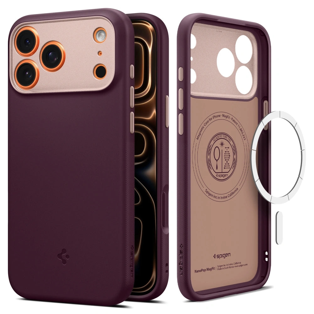 Husa MagSafe pentru Apple iPhone 17 Pro, Spigen, Caseology Nano Pop, Visinie ACS10327