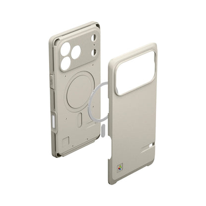 Husa MagSafe pentru Apple iPhone 17 Pro, Spigen, Classic LS, Crem ACS10479