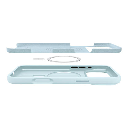 Husa MagSafe pentru Apple iPhone 17 Pro, Spigen, Silicone Fit, Bleu