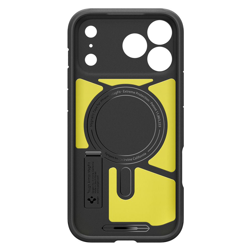 Husa MagSafe pentru Apple iPhone 17 Pro, Spigen, Tough Armor T, Neagra