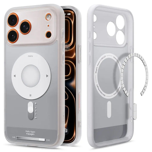 Husa MagSafe pentru Apple iPhone 17 Pro, Spigen, Ultra Hybrid Classic, Argintie
