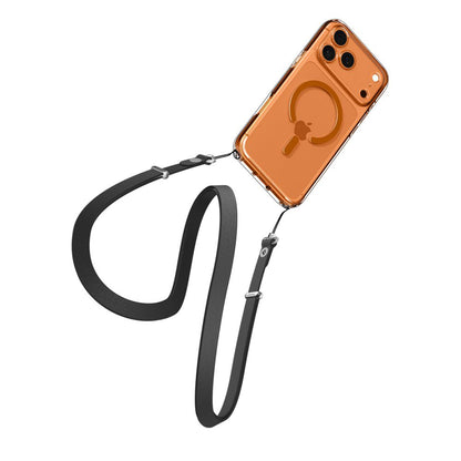 Husa MagSafe pentru Apple iPhone 17 Pro, Spigen, Ultra Hybrid, Transparenta Portocalie