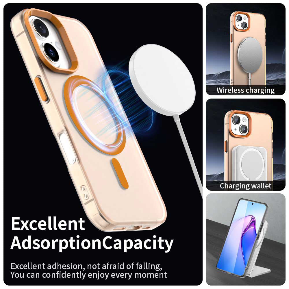 Husa MagSafe pentru Apple iPhone 17 Pro, Techsuit, CandyCase, Portocalie