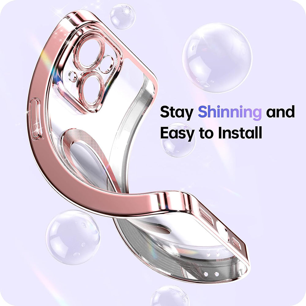 Husa MagSafe pentru Apple iPhone 17 Pro, Techsuit, Luxury Glitter, Albastra