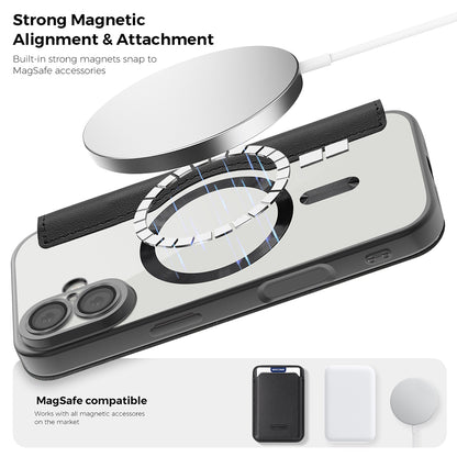 Husa MagSafe pentru Apple iPhone 17 Pro, Techsuit, SmartMag Book, Albastra
