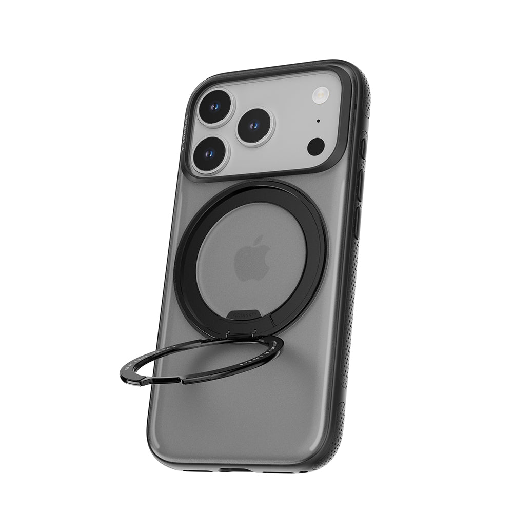 Husa MagSafe pentru Apple iPhone 17 Pro, Torras, Ostand R Fitness, Transparenta