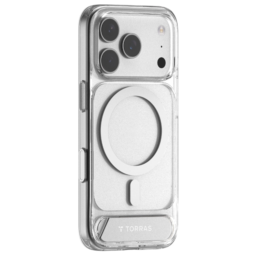 Husa MagSafe pentru Apple iPhone 17 Pro, Torras, Pstand, Transparenta