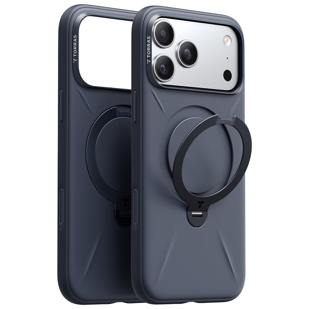 Husa MagSafe pentru Apple iPhone 17 Pro, Torras, QPRO Silicone, Bleumarin
