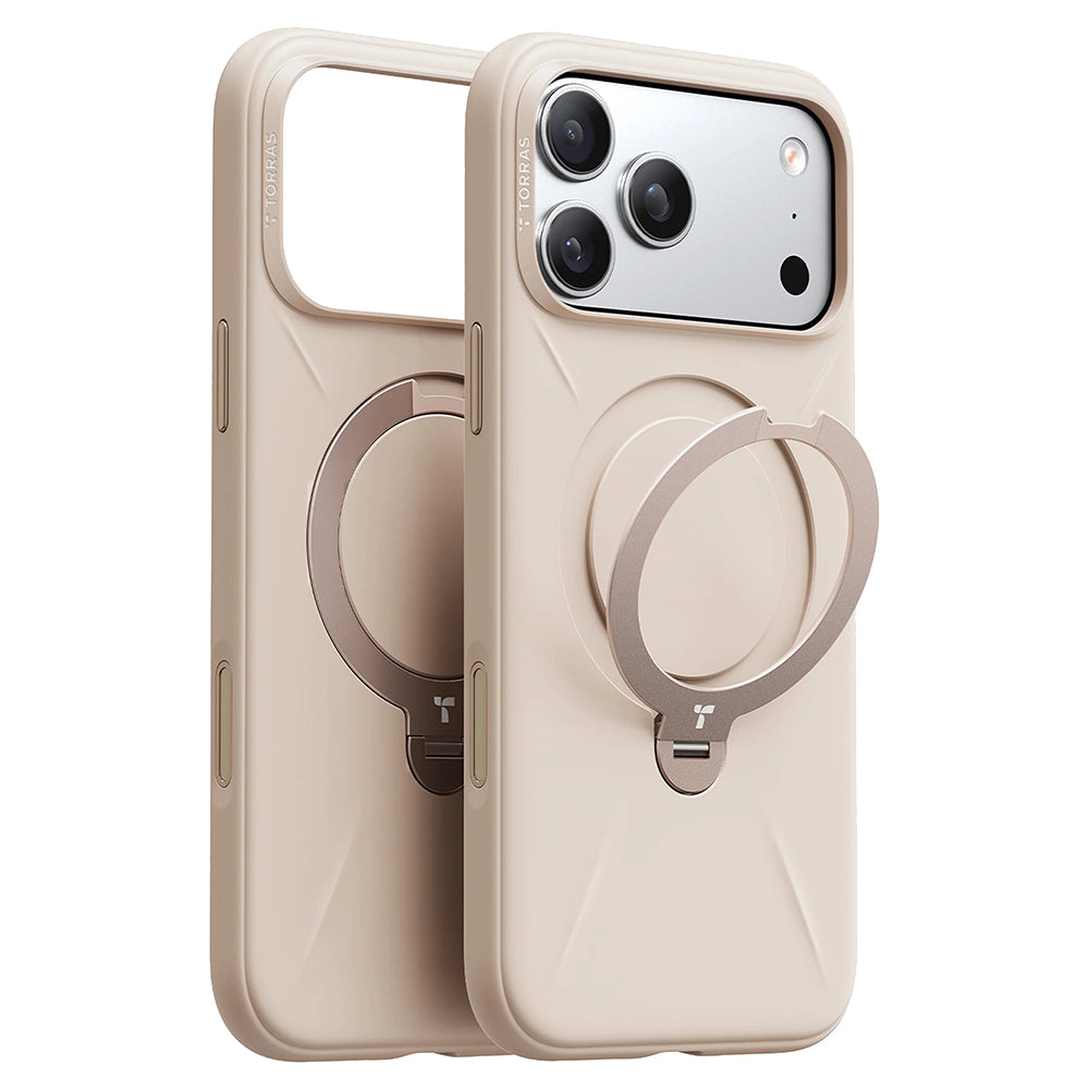 Husa MagSafe pentru Apple iPhone 17 Pro, Torras, QPRO Silicone, Aurie