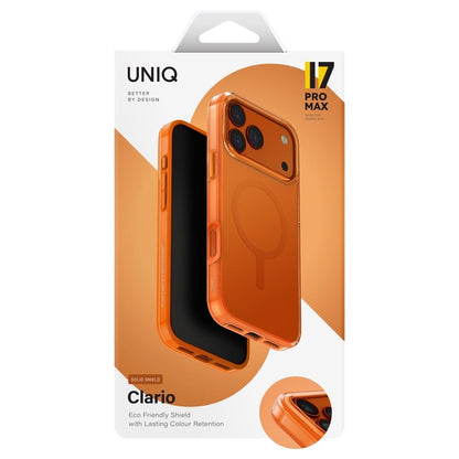 Husa MagSafe pentru Apple iPhone 17 Pro, UNIQ, Clario MagClick, Portocalie