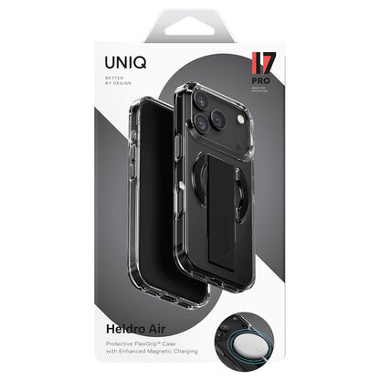 Husa MagSafe pentru Apple iPhone 17 Pro, UNIQ, Heldro Air MagClick, Neagra