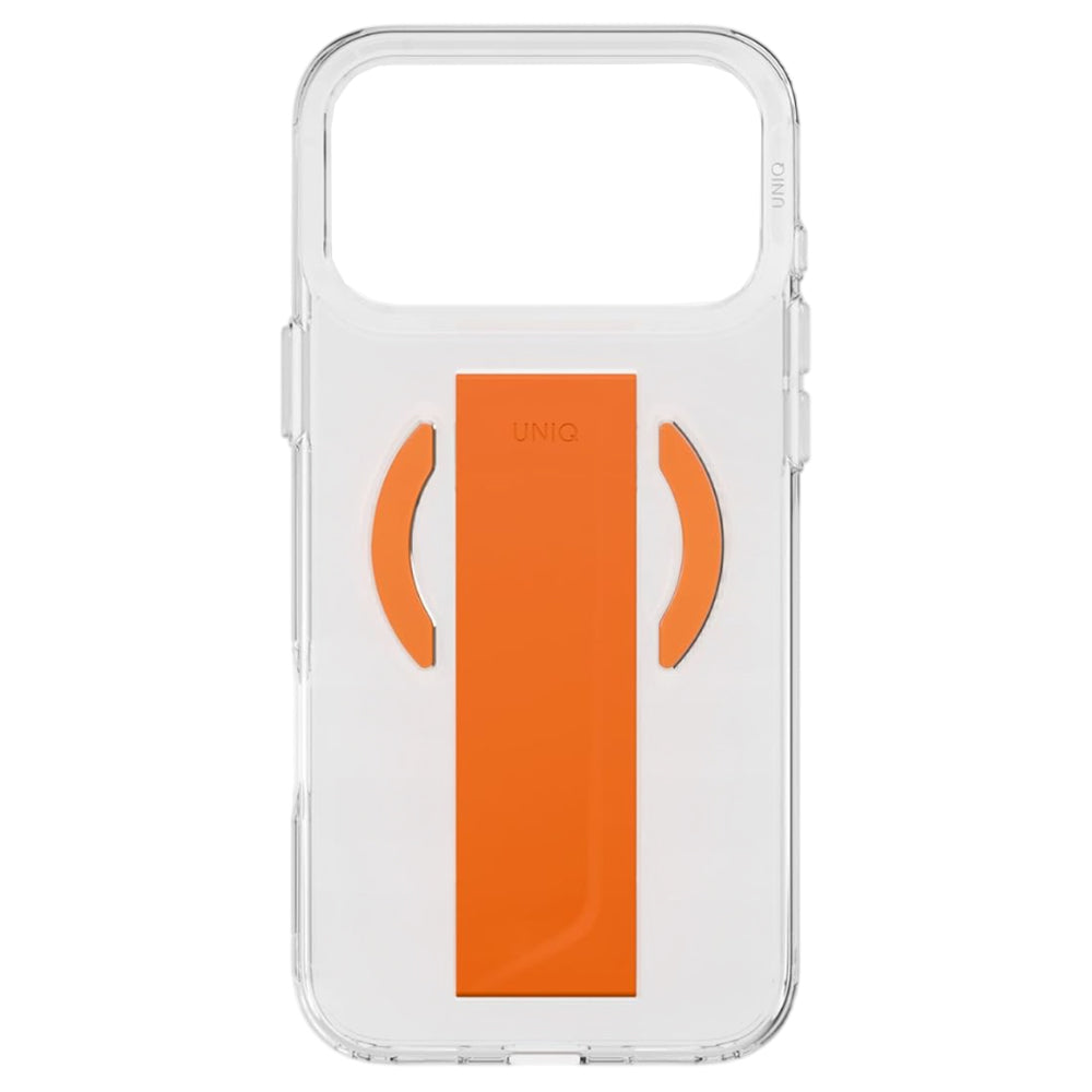 Husa MagSafe pentru Apple iPhone 17 Pro, UNIQ, Heldro Air MagClick, Transparenta Portocalie