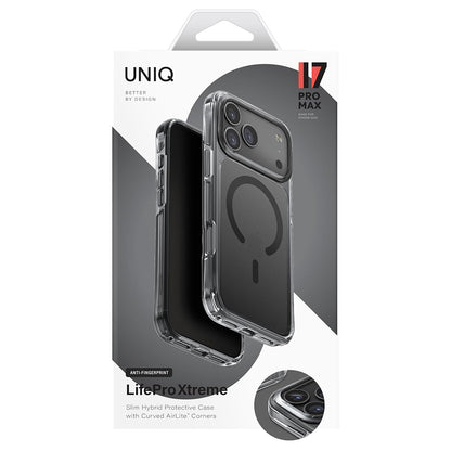 Husa MagSafe pentru Apple iPhone 17 Pro, UNIQ, LifePro Xtreme MagClick, Neagra