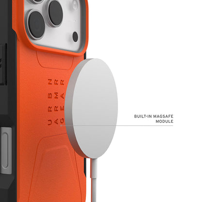 Husa MagSafe pentru Apple iPhone 17 Pro, Urban Armor Gear, Civilian, Portocalie