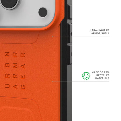 Husa MagSafe pentru Apple iPhone 17 Pro, Urban Armor Gear, Civilian, Portocalie