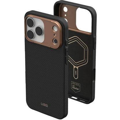 Husa MagSafe pentru Apple iPhone 17 Pro, Urban Armor Gear, Fibr Armr, Neagra Bronz