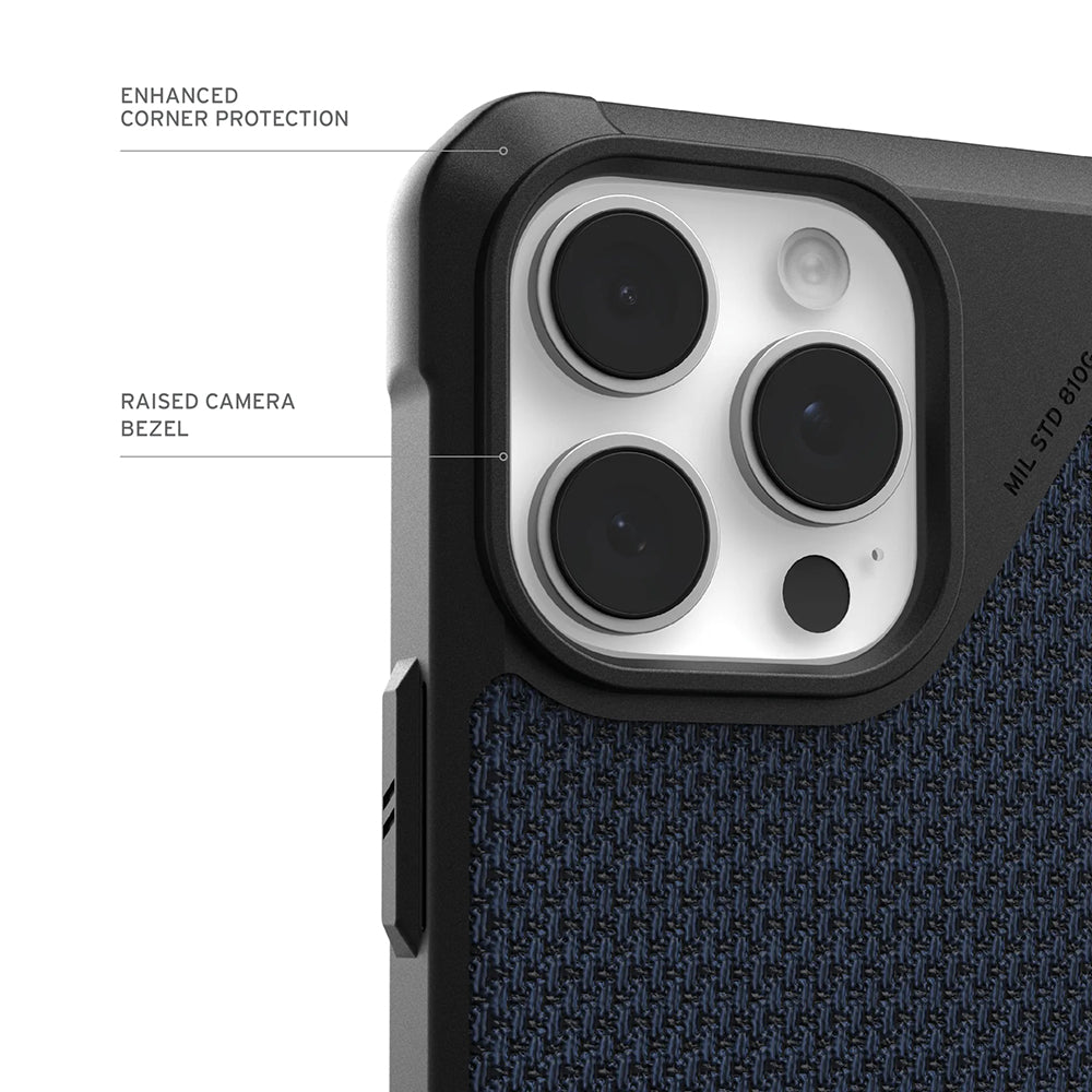 Husa MagSafe pentru Apple iPhone 17 Pro, Urban Armor Gear, Metropolis LT Kevlar, Bleumarin