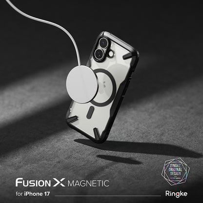 Husa MagSafe pentru Apple iPhone 17, Ringke, Fusion X, Neagra